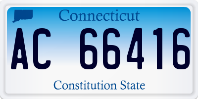 CT license plate AC66416