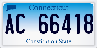 CT license plate AC66418