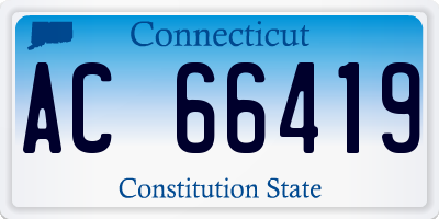 CT license plate AC66419