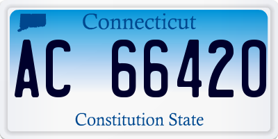 CT license plate AC66420