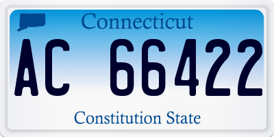 CT license plate AC66422