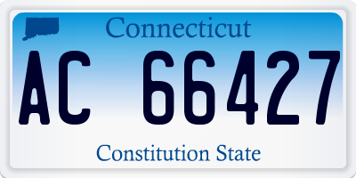 CT license plate AC66427