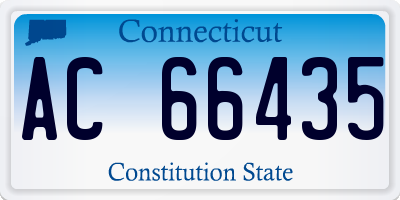 CT license plate AC66435