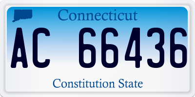 CT license plate AC66436