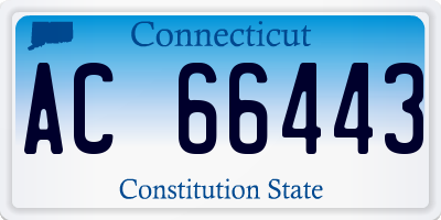 CT license plate AC66443