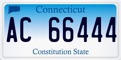 CT license plate AC66444