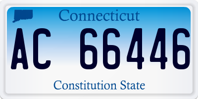 CT license plate AC66446