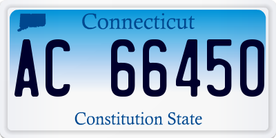 CT license plate AC66450