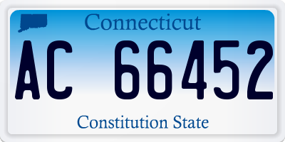 CT license plate AC66452