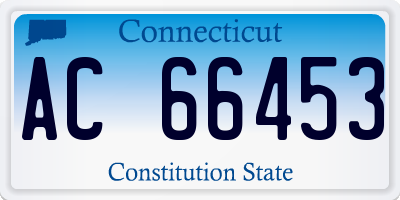 CT license plate AC66453