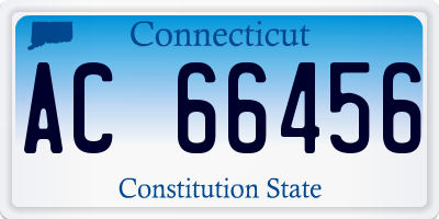 CT license plate AC66456