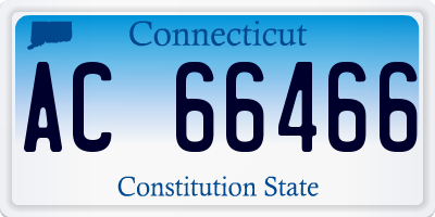CT license plate AC66466