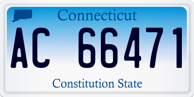 CT license plate AC66471