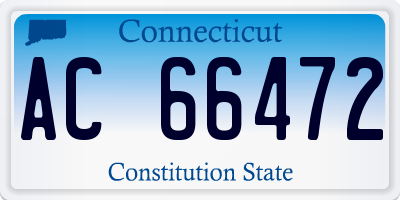 CT license plate AC66472