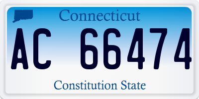 CT license plate AC66474