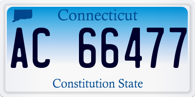 CT license plate AC66477