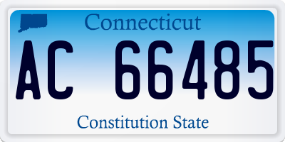 CT license plate AC66485