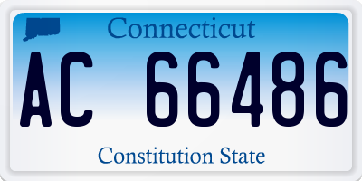 CT license plate AC66486