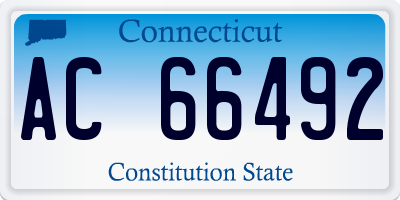 CT license plate AC66492