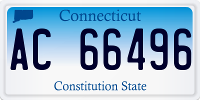 CT license plate AC66496
