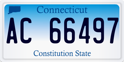CT license plate AC66497