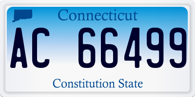 CT license plate AC66499
