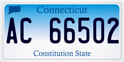 CT license plate AC66502