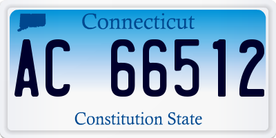 CT license plate AC66512