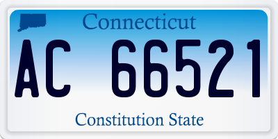 CT license plate AC66521