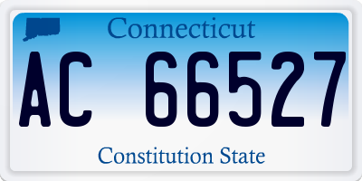 CT license plate AC66527