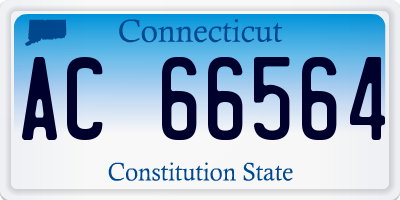 CT license plate AC66564