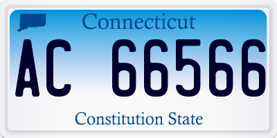 CT license plate AC66566