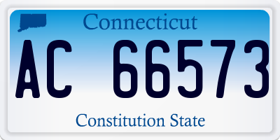 CT license plate AC66573