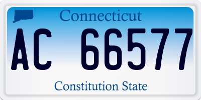 CT license plate AC66577