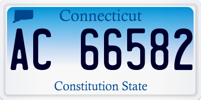 CT license plate AC66582