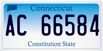 CT license plate AC66584
