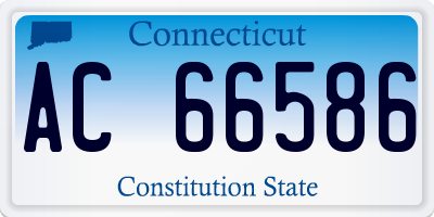 CT license plate AC66586