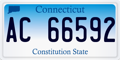 CT license plate AC66592