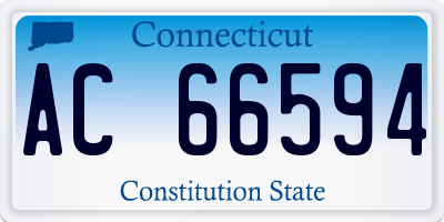 CT license plate AC66594