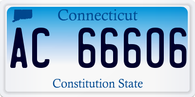 CT license plate AC66606