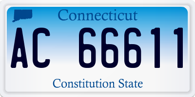 CT license plate AC66611