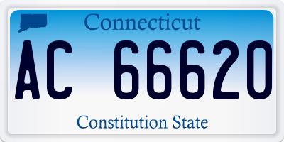 CT license plate AC66620