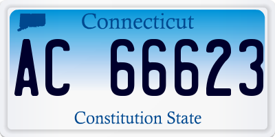 CT license plate AC66623