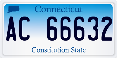 CT license plate AC66632