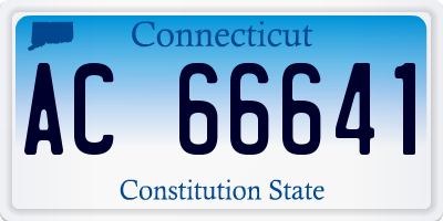 CT license plate AC66641