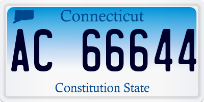 CT license plate AC66644