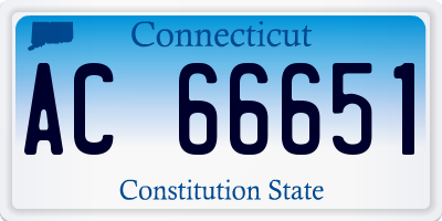 CT license plate AC66651
