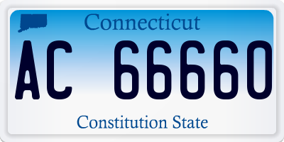 CT license plate AC66660