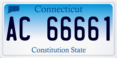 CT license plate AC66661