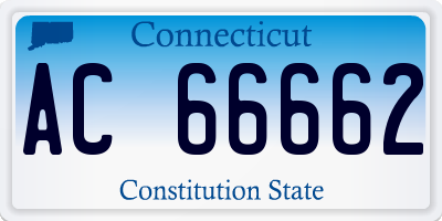 CT license plate AC66662